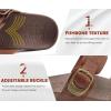imageKuaiLu Womens Orthopedic Sandals Comfortable Arch Support Fashion Summer Beach Dressy Sandals With Leather Braided Adjustable Open Toe Cushion Travel Outdoor Plantar Fasciitis Shoes US Size511Brown