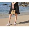 imageKuaiLu Womens Orthopedic Sandals Comfortable Arch Support Fashion Summer Beach Dressy Sandals With Leather Braided Adjustable Open Toe Cushion Travel Outdoor Plantar Fasciitis Shoes US Size511Bride White