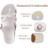 imageKuaiLu Womens Orthopedic Sandals With Comfortable Arch Support Cushion Yoga Mat Slides Fashion Summer Beach Flat Sandles Adjustable Open Toe Travel Outdoor Plantar Fasciitis Flip Flops US Size 511Bride White
