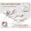 imageKuaiLu Womens Orthopedic Sandals With Comfortable Arch Support Cushion Yoga Mat Slides Fashion Summer Beach Flat Sandles Adjustable Open Toe Travel Outdoor Plantar Fasciitis Flip Flops US Size 511Bride White