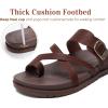 imageKuaiLu Womens Orthopedic Sandals With Comfortable Arch Support Cushion Yoga Mat Slides Fashion Summer Beach Flat Sandles Adjustable Open Toe Travel Outdoor Plantar Fasciitis Flip Flops US Size 511Brown