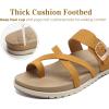 imageKuaiLu Womens Orthopedic Sandals With Comfortable Arch Support Cushion Yoga Mat Slides Fashion Summer Beach Flat Sandles Adjustable Open Toe Travel Outdoor Plantar Fasciitis Flip Flops US Size 511Beige