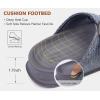 imageKuaiLu Womens Sandals with Arch Support Comfortable Orthopedic Cushion Recovery Slides Summer Fashion Leather Double Buckle Casual Slip On Plantar Fasciitis Shoes for IndoorampampOutdoor US Size 612Grey