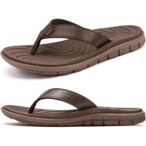 imageKuaiLu Comfortable Flip Flops for Women with Arch Support Summer Beach Walking Thong Sandals Slip On Indoor OutdoorBrown