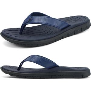 imageKuaiLu Comfortable Flip Flops for Women with Arch Support Summer Beach Walking Thong Sandals Slip On Indoor OutdoorNavy Blue