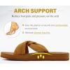 imageKuaiLu Womens Dressy Sandals with Arch Support Yoga Mat Comfortable Cushion Walking Criss Cross Slides Summer Beach Slip On Indoor Outdoor SlippersAll Khaki