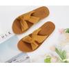 imageKuaiLu Womens Dressy Sandals with Arch Support Yoga Mat Comfortable Cushion Walking Criss Cross Slides Summer Beach Slip On Indoor Outdoor SlippersAll Khaki
