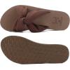 imageKuaiLu Womens Dressy Sandals with Arch Support Yoga Mat Comfortable Cushion Walking Criss Cross Slides Summer Beach Slip On Indoor Outdoor SlippersAll Brown