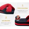 imageKuaiLu Womens Dressy Sandals with Arch Support Yoga Mat Comfortable Cushion Walking Criss Cross Slides Summer Beach Slip On Indoor Outdoor SlippersBlackRed