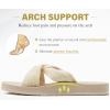 imageKuaiLu Womens Dressy Sandals with Arch Support Yoga Mat Comfortable Cushion Walking Criss Cross Slides Summer Beach Slip On Indoor Outdoor SlippersCream Beige