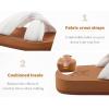 imageKuaiLu Womens Dressy Sandals with Arch Support Yoga Mat Comfortable Cushion Walking Criss Cross Slides Summer Beach Slip On Indoor Outdoor SlippersKhaki White