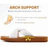 imageKuaiLu Womens Dressy Sandals with Arch Support Yoga Mat Comfortable Cushion Walking Criss Cross Slides Summer Beach Slip On Indoor Outdoor SlippersKhaki White