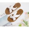 imageKuaiLu Womens Dressy Sandals with Arch Support Yoga Mat Comfortable Cushion Walking Criss Cross Slides Summer Beach Slip On Indoor Outdoor SlippersKhaki White
