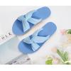 imageKuaiLu Womens Dressy Sandals with Arch Support Yoga Mat Comfortable Cushion Walking Criss Cross Slides Summer Beach Slip On Indoor Outdoor SlippersSky Blue