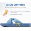 imageKuaiLu Womens Dressy Sandals with Arch Support Yoga Mat Comfortable Cushion Walking Criss Cross Slides Summer Beach Slip On Indoor Outdoor SlippersSky Blue