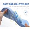 imageKuaiLu Womens Dressy Sandals with Arch Support Yoga Mat Comfortable Cushion Walking Criss Cross Slides Summer Beach Slip On Indoor Outdoor SlippersSky Blue