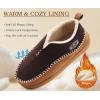 imageKuaiLu Mens Clog Slippers Memory Foam IndoorOutdoor Warm Suede House Shoes Winter Moccasins Slipon Boots Slippers For Man with Fuzzy Sherpa Lining ampamp Arch Support Khaki Brown Size 8