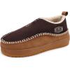 imageKuaiLu Mens Clog Slippers Memory Foam IndoorOutdoor Warm Suede House Shoes Winter Moccasins Slipon Boots Slippers For Man with Fuzzy Sherpa Lining ampamp Arch Support Khaki Brown Size 8