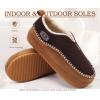 imageKuaiLu Mens Clog Slippers Memory Foam IndoorOutdoor Warm Suede House Shoes Winter Moccasins Slipon Boots Slippers For Man with Fuzzy Sherpa Lining ampamp Arch Support Khaki Brown Size 8