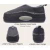 imageKuaiLu Mens Slippers Cozy Memory Foam House Slipper Shoes Warm Suede Winter Moccasins Slipon Boots Slippers For Man with Fuzzy Sherpa Lining ampamp IndoorOutdoor Hard Rubber SoleGrey