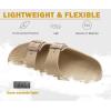imageKuaiLu Womens Recovery Sandals With Comfortable Plantar Fasciitis Arch Support Orthotic Adjustable Thick Cushion Sport Slides Reduces Stress on Feet Joints ampamp Back PostExerciseTan Brown