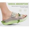 imageKuaiLu Womens Recovery Sandals With Comfortable Plantar Fasciitis Arch Support Orthotic Adjustable Thick Cushion Sport Slides Reduces Stress on Feet Joints ampamp Back PostExercisePistachio Green