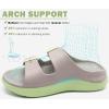 imageKuaiLu Womens Recovery Sandals With Comfortable Plantar Fasciitis Arch Support Orthotic Adjustable Thick Cushion Sport Slides Reduces Stress on Feet Joints ampamp Back PostExercisePistachio Green