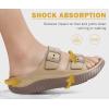 imageKuaiLu Womens Recovery Sandals With Comfortable Plantar Fasciitis Arch Support Orthotic Adjustable Thick Cushion Sport Slides Reduces Stress on Feet Joints ampamp Back PostExerciseTan Brown