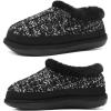 imageKuaiLu House Slippers for Women Comfortable Memory Foam Plaid Slipper Ladies Warm Fuzzy Plush Fur Lined Winter Home Shoes Orthotic Plantar Fasciitis Arch Support Indoor OutdoorBlackgo One Size Up