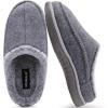 imageKuaiLu Mens Clog Slippers with Arch Support Suede Faux Fur Memory Foam Warm House Shoes Comfortable Slipon Mans Bedroom Indoor Outdoor Slippers Rubber SoleGreychoose One Size Down