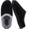 imageKuaiLu Mens Clog Slippers with Arch Support Suede Faux Fur Memory Foam Warm House Shoes Comfortable Slipon Mans Bedroom Indoor Outdoor Slippers Rubber SoleBlackchoose One Size Down