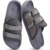 imageKuaiLu Mens Orthotic Sandals Comfortable Arch Support Fabric Sandal Slippers Shoes Man Casual Summer Cushion Slides Slip On Indoor Outdoor  Ultrasoft Comfort Fit FootbedDark Grey
