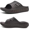 imageKuaiLu Mens Recovery Sandals Orthotic Thick Cushion Open Toe Sport Slides With Comfortable Plantar Fasciitis Arch Support Reduces Stress on Feet Joints ampamp Back PostExerciseMocha