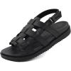 imageKuaiLu Womens Fashion Orthopedic Walking Sandals for Women 2025 Arch Support Sandles Comfort Plantar Fasciitis Recovery Cushion Summer Travel Outdoor Hiking Open Toe Water Shoes Woman Size US511Black