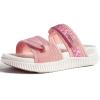 imageKuaiLu Womens Fashion Orthotic Slides Ladies Athletic Thick Cushion Recovery Sandals Adjustable Strap Slip On Walking Sandles With Comfortable Plantar Fasciitis Arch SupportPink White
