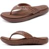 imageKuaiLu Womens Flip Flops Ladies Yoga Mat Comfortable Walking Thong Sandals With Plantar Fasciitis Arch Support Slip On Indoor Outdoor For SummerCoffee Brown
