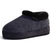 imageKuaiLu Womens House Platform Slippers Cozy Fuzzy Plush Knit Slipper Ladies Warm Fur Lined Winter Slip On Home Bedroom Thick Cushion Shoes Indoor Outdoor Hard SoleAll Black