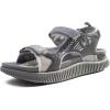imageKuaiLu Womens Orthopedic Walking Sandals with Comfortable Arch Support Recovery Sport Relief Plantar Fasciitis Summer Outdoor Hiking Adjustable Strap Platform Cushion ShoesGrey
