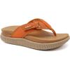 imageKuaiLu Womens Orthotic Cushion Flip Flops Sport Recovery Walking Sandals for Women with Comfortable Arch Support  Adjustable Flatform Slip On Indoor Outdoor For Summer CasualOrange Khaki