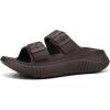 imageKuaiLu Womens Recovery Sandals With Comfortable Plantar Fasciitis Arch Support Orthotic Adjustable Thick Cushion Sport Slides Reduces Stress on Feet Joints ampamp Back PostExerciseDark Brown