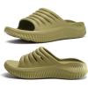 imageKuaiLu Womens Recovery Sandals With Comfortable Plantar Fasciitis SupportLadies Orthotic Open Toe Sport Slides Thick Cushion Reduces Stress on FeetJoints ampamp Back PostExerciseGreen