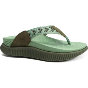 imageKuaiLu Womens Fashion Orthotic Flip Flops Ladies Athletic Thick Cushion Recovery Thong Sandals Slip On Memory Foam Walking Sandles With Comfortable Plantar Fasciitis Arch SupportGreen