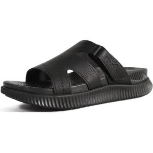 imageKuaiLu Womens Fashion Orthotic Slides Thick Cushion Recovery Sandals Ladies Slip On Walking Sandles With Comfortable Plantar Fasciitis Arch Support Indoor OutdoorBlack