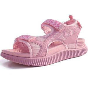 imageKuaiLu Womens Orthopedic Walking Sandals with Comfortable Arch Support Recovery Sport Relief Plantar Fasciitis Summer Outdoor Hiking Adjustable Strap Platform Cushion ShoesPink