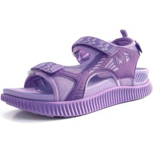 imageKuaiLu Womens Orthopedic Walking Sandals with Comfortable Arch Support Recovery Sport Relief Plantar Fasciitis Summer Outdoor Hiking Adjustable Strap Platform Cushion ShoesPurple