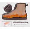 imageKuaiLu Mens House Slippers Booties Cozy Memory Foam Boots Warm Plush Lining Winter Felt Home Bedroom Slipper Socks Indoor Outdoor NonSlip ShoesReddish Brown