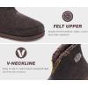 imageKuaiLu Mens House Slippers Booties Cozy Memory Foam Boots Warm Plush Lining Winter Felt Home Bedroom Slipper Socks Indoor Outdoor NonSlip ShoesReddish Brown