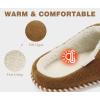 imageKuaiLu Womens Memory Foam Slippers Ladies Cozy Fuzzy Plush Fur Lined Warm Winter Cushioned Slip on House Bedroom Shoes Comfy Indoor Outdoor Hard Sole Arch Supportive Plantar Fasciitis Tan Khaki Size 7