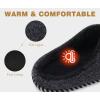 imageKuaiLu Womens Memory Foam Slippers Ladies Cozy Fuzzy Plush Fur Lined Warm Winter Cushioned Slip on House Bedroom Shoes Comfy Indoor Outdoor Hard Sole Arch Supportive Plantar Fasciitis Black Size 7