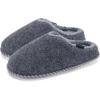 imageKuaiLu Womens Memory Foam Slippers Ladies Cozy Fuzzy Plush Fur Lined Warm Winter Cushioned Slip on House Bedroom Shoes Comfy Indoor Outdoor Hard Sole Arch Supportive Plantar Fasciitis Grey Size 7